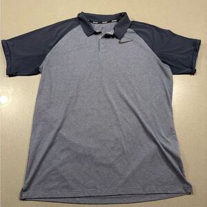 Men’s Navy Blue Nike Dry-fit Polo Casual Shirt Size Medium Nike Golf
